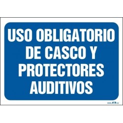 Uso obligatorio de casco y protectores auditívos