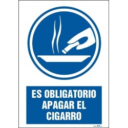 Es obligatorio apagar el cigarro