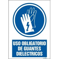 Uso obligatorio de guantes dieléctricos