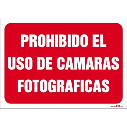 Prohibido el uso de cámaras fotográficas