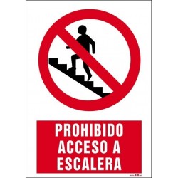 Prohibido acceso a escalera