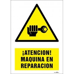 ¡Atención! Máquina en reparación