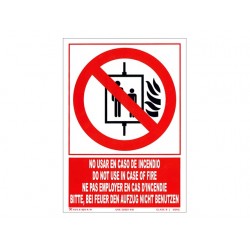 No usar ascensor en caso de incendio