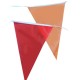 Cadena banderines triángulos, un color
