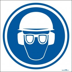 Uso obligatorio de casco, gafas y protectgores auditivos